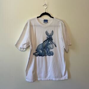 Disney POOH Vintage 1990s XL short sleeve t-shirt white Eor butterfly cotton